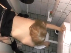 Young wife gangbanged by strangers at a public restroom