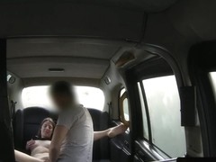 British taxi gf wanking off cabbies cock