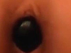 Us again, playing with marbles and her ass, again