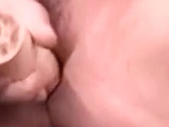 hirsute brunette hair breast copulates her vibrator in advance of that babe puts it in her cum-hole