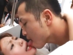 Train Commuter Tongue Kissing Orgy!