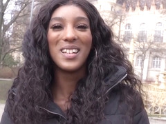 Slim Ebony Teenager 18+ Asia Rae Pickup And Nail For Cash - Ebony