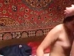 Short-haired brunette sucks my dick and enjoys multiposition sex