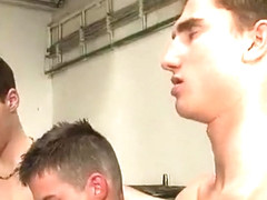 Military boys make gay gangbang