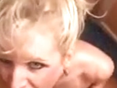 She swallows cum in the Bathroom