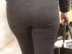 Tight ass in black jeans