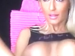 Sexy Blonde With Big Breasts Masturbates