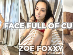 Zoe Foxxy In Skinny Brunette Quick Fuck With Face Full Of Cum