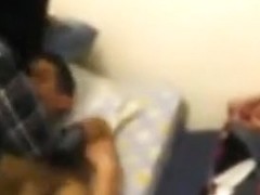 Asian girl couple fucks, while a friend captures it.