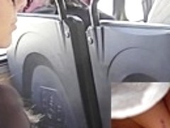 Very erotic upskirts on the Russian bus