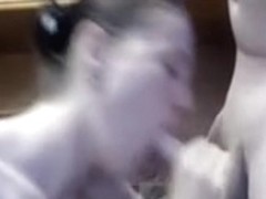 Gal gives excellent oral then takes load to face