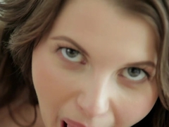 Sweet brunette girl gets banged