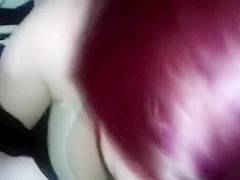 Overweight redhead girlfriend unwanted facial