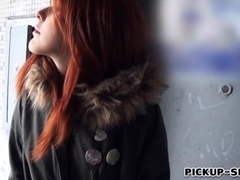 Redhead Czech girl screwed up and facialed for money