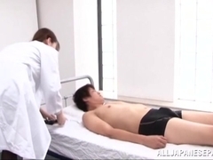 Naughty Japanese doctor is a dominating chick