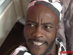 Slutty Shani Reid double fucked by three black dudes