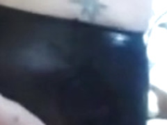 Girl play with water on tits