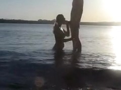 Fucking the gf in the sea. a speedboat busted us.
