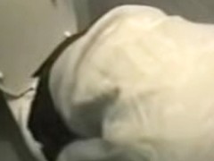 Cute girl in Japanese sex masturbation video in toilet