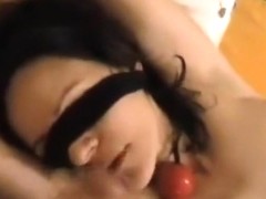Sexy boy fucks hard her lovely blindfold brunette in her ass
