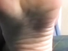 Adorable wrinkled soles and silky soft feet of my wife