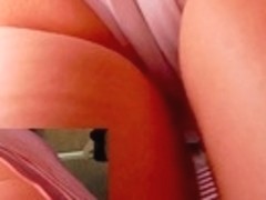 Sexy upskirt arse in cotton panty