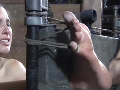 Bound Babe Tormented With Dildo In Her Pussy