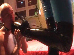 Fantastic German Domina Plays With Her Tied Man