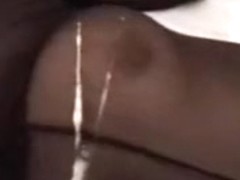 black bitch jerks my dick in amateur porn video