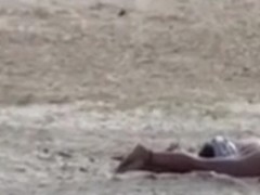 Delightful miniature brunette hair hair on the beach attracts my attention