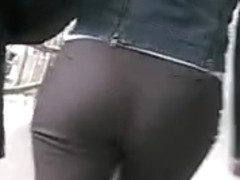 Candid A-Hole in Panties 02. Grey & Sexy! (+slow motion)