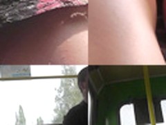 Hot thong of a sexy lady seen in free upskirt video