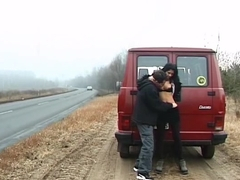 real fuck on big public street