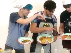3 Hot Men Spray Their Thick Creamy Batter Everywhere