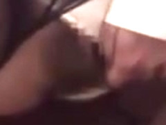 Asian girl pisses and farts on a guys cock