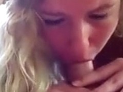 Cute blonde gf sucks and fucks