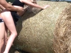 Amateur cumshot video clip with me fucking on a field