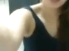 Playing with herself in the libray 2: Guy in the background