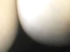 Slutty amateur flashing her big boobs in the backseat