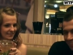 Dude seduces beauty to have sex in restaurant
