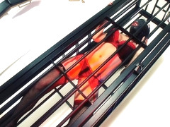 Two Brunette Girls In Red Lingerie Are Getting Busy With Each Other Wildly