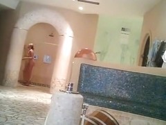 Amateur fem gets her chubby body in shower voyeured