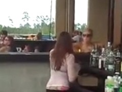 Spy sexy barmaid