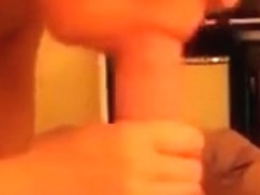 Japanese lover Emi giving blowjob