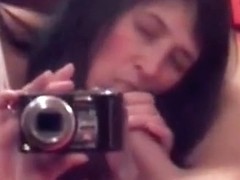 Brunette milf shows off her blowjob and swallowing cum skills