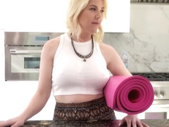 My Stepmother Arrived With A Yoga Mat In Her Hand And I Was Surprised - Horny Blonde