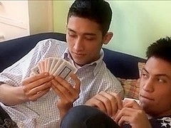 Bareback fuck after poker.