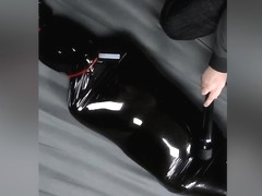 Pvc Latex Rubber Cocoon Struggle With Orgasm
