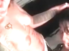 Sexy Ebony Babe Sucks A Strap