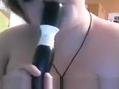 Redhead teen toying her pussy and s